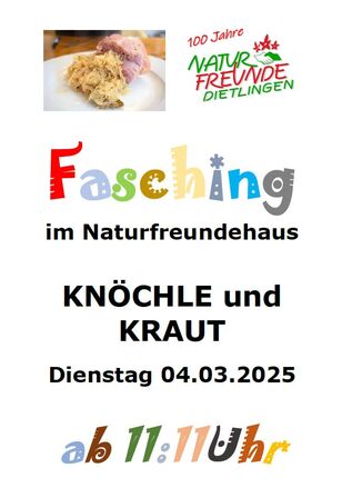 Fasching im Naturfreundehaus 2025