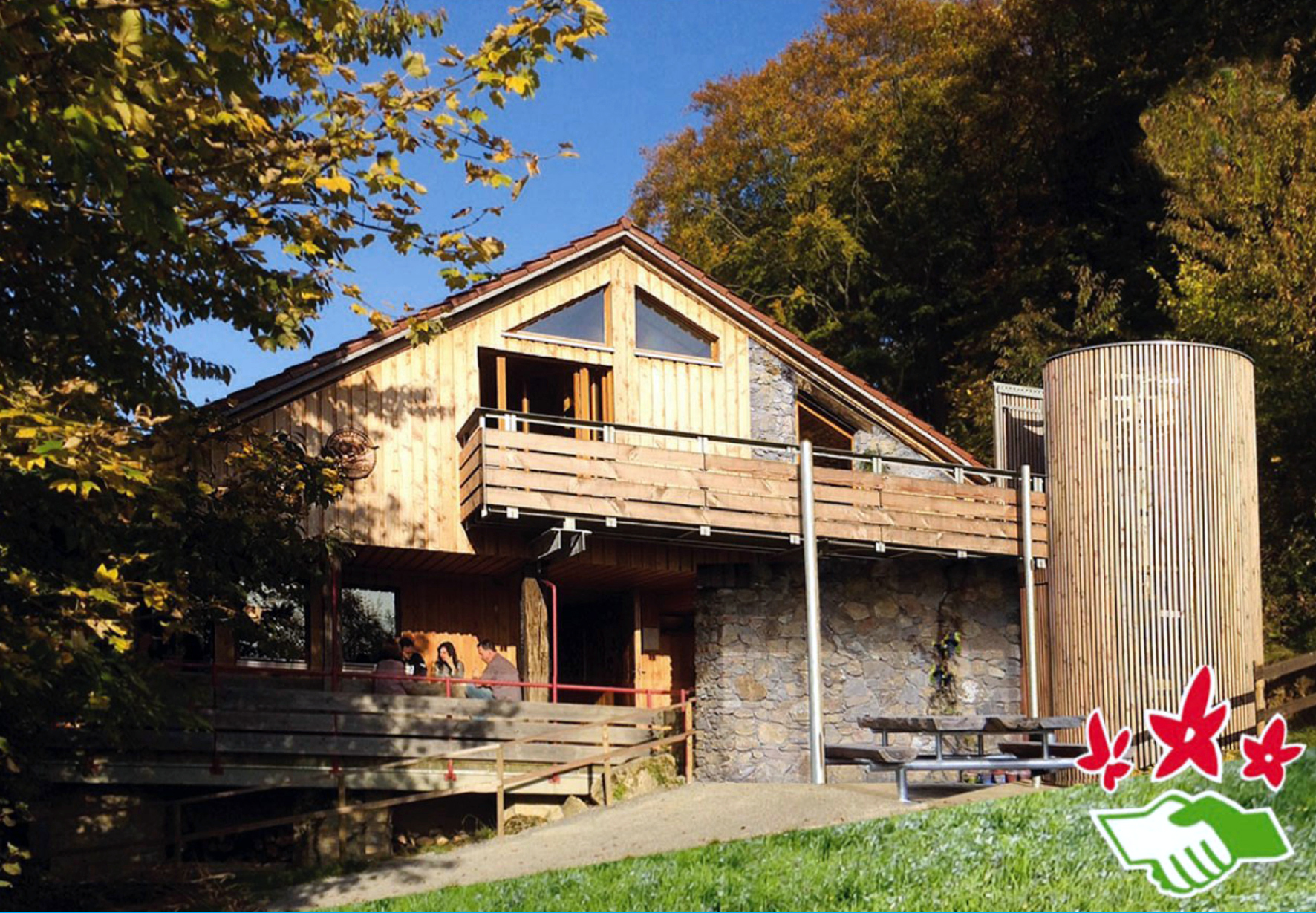 Eingangsbereich des Naturfreundehauses Dietlingen